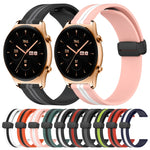 22mm Folding Magnetic Clasp Silicone Watch Band, For Honor Watch GS 3, For Honor Watch GS Pro, For Honor Magic Watch 2 46mm, For Honor Watch Dream