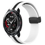 22mm Folding Magnetic Clasp Silicone Watch Band, For Honor Watch GS 3, For Honor Watch GS Pro, For Honor Magic Watch 2 46mm, For Honor Watch Dream