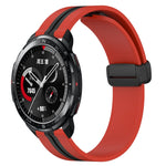 22mm Folding Magnetic Clasp Silicone Watch Band, For Honor Watch GS 3, For Honor Watch GS Pro, For Honor Magic Watch 2 46mm, For Honor Watch Dream