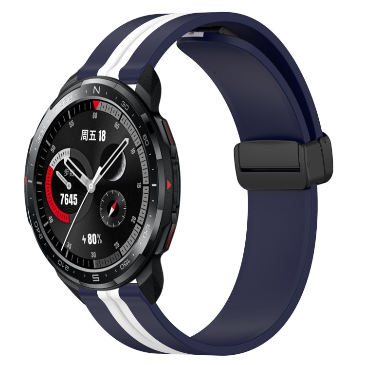 22mm Folding Magnetic Clasp Silicone Watch Band, For Honor Watch GS 3, For Honor Watch GS Pro, For Honor Magic Watch 2 46mm, For Honor Watch Dream