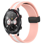 22mm Folding Magnetic Clasp Silicone Watch Band, For Honor Watch GS 3, For Honor Watch GS Pro, For Honor Magic Watch 2 46mm, For Honor Watch Dream