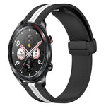 22mm Folding Magnetic Clasp Silicone Watch Band, For Honor Watch GS 3, For Honor Watch GS Pro, For Honor Magic Watch 2 46mm, For Honor Watch Dream
