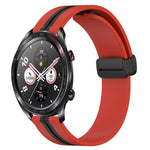 22mm Folding Magnetic Clasp Silicone Watch Band, For Honor Watch GS 3, For Honor Watch GS Pro, For Honor Magic Watch 2 46mm, For Honor Watch Dream