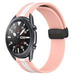 22mm Folding Magnetic Clasp Silicone Watch Band, For Samsung Galaxy Watch3 45mm, For Samsung Galaxy Watch 46mm, For Samsung Gear S3 Classic, For Samsung Gear S3 Frontier
