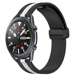 22mm Folding Magnetic Clasp Silicone Watch Band, For Samsung Galaxy Watch3 45mm, For Samsung Galaxy Watch 46mm, For Samsung Gear S3 Classic, For Samsung Gear S3 Frontier