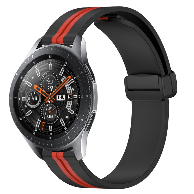 22mm Folding Magnetic Clasp Silicone Watch Band, For Samsung Galaxy Watch3 45mm, For Samsung Galaxy Watch 46mm, For Samsung Gear S3 Classic, For Samsung Gear S3 Frontier