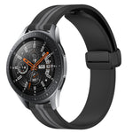 22mm Folding Magnetic Clasp Silicone Watch Band, For Samsung Galaxy Watch3 45mm, For Samsung Galaxy Watch 46mm, For Samsung Gear S3 Classic, For Samsung Gear S3 Frontier
