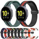 20mm Folding Magnetic Clasp Silicone Watch Band, For Samsung Galaxy Watch Active 2 40mm, For Samsung Galaxy Watch Active 2 44mm, For Samsung Galaxy Watch 42mm