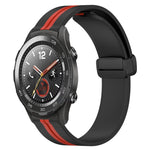 20mm Folding Magnetic Clasp Silicone Watch Band, For Huawei Watch GT3 Pro 43mm, For Huawei Watch GT3 42mm, For Huawei Watch GT2 42mm, For Huawei Watch 2