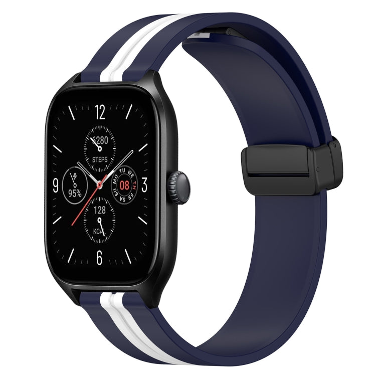 20mm Folding Magnetic Clasp Silicone Watch Band, For Amazfit GTS 4, For Amazfit GTS 3, For Amazfit GTS 2 Mini, For Amazfit GTS 2