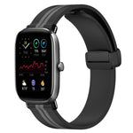 20mm Folding Magnetic Clasp Silicone Watch Band, For Amazfit GTS 4, For Amazfit GTS 3, For Amazfit GTS 2 Mini, For Amazfit GTS 2