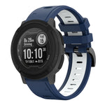 22mm Two-Color Sports Silicone Watch Band, For Garmin Instinct, For Garmin Descent G1