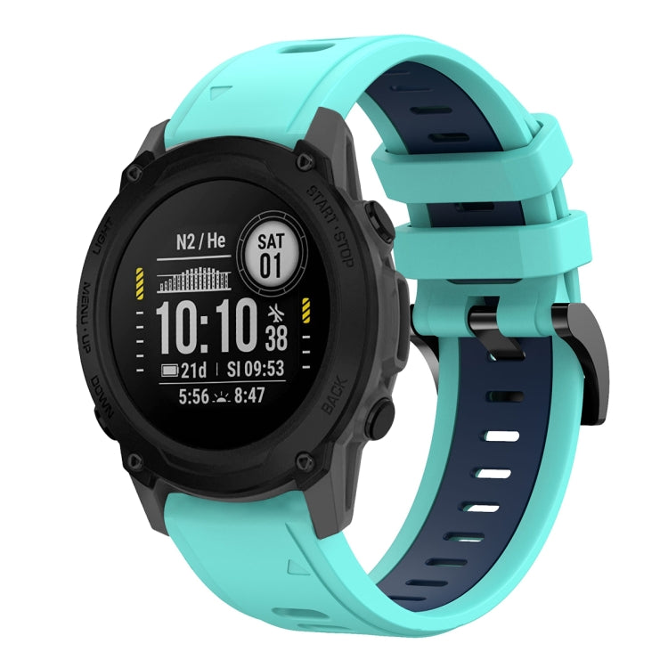 22mm Two-Color Sports Silicone Watch Band, For Garmin Instinct, For Garmin Descent G1