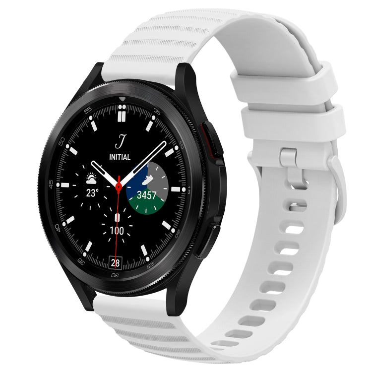 20mm Wavy Dot Pattern Solid Color Silicone Watch Band, For Samsung  Galaxy Watch 4 Classic 42mm, For Samsung  Galaxy Watch 4 Classic 46mm, For Samsung Galaxy Watch Active 2 40mm, For Samsung Galaxy Watch Active 2 44mm