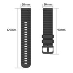 20mm Wavy Dot Pattern Solid Color Silicone Watch Band, For Samsung  Galaxy Watch 4 Classic 42mm, For Samsung  Galaxy Watch 4 Classic 46mm, For Samsung Galaxy Watch Active 2 40mm, For Samsung Galaxy Watch Active 2 44mm