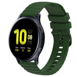 20mm Wavy Dot Pattern Solid Color Silicone Watch Band, For Samsung  Galaxy Watch 4 Classic 42mm, For Samsung  Galaxy Watch 4 Classic 46mm, For Samsung Galaxy Watch Active 2 40mm, For Samsung Galaxy Watch Active 2 44mm