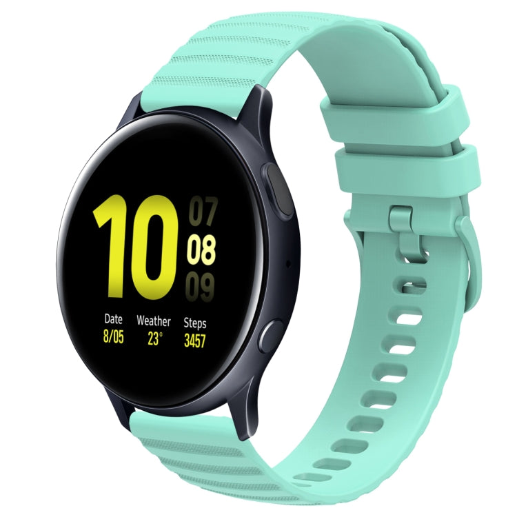 20mm Wavy Dot Pattern Solid Color Silicone Watch Band, For Samsung  Galaxy Watch 4 Classic 42mm, For Samsung  Galaxy Watch 4 Classic 46mm, For Samsung Galaxy Watch Active 2 40mm, For Samsung Galaxy Watch Active 2 44mm