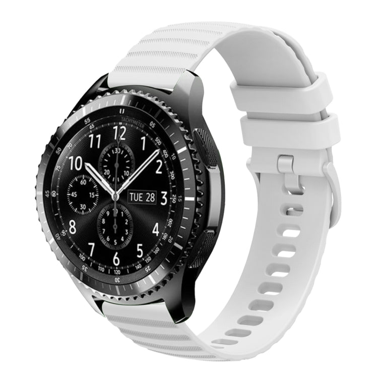 22mm Wavy Dot Pattern Solid Color Silicone Watch Band, For Samsung Galaxy Watch3 45mm, For Samsung Galaxy Watch 46mm, For Samsung Gear S3 Classic, For Samsung Gear S3 Frontier