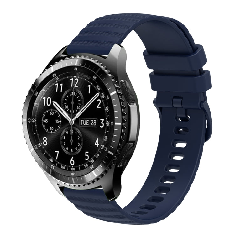 22mm Wavy Dot Pattern Solid Color Silicone Watch Band, For Samsung Galaxy Watch3 45mm, For Samsung Galaxy Watch 46mm, For Samsung Gear S3 Classic, For Samsung Gear S3 Frontier