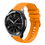 22mm Wavy Dot Pattern Solid Color Silicone Watch Band, For Samsung Galaxy Watch3 45mm, For Samsung Galaxy Watch 46mm, For Samsung Gear S3 Classic, For Samsung Gear S3 Frontier