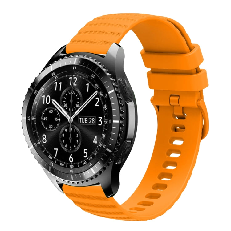 22mm Wavy Dot Pattern Solid Color Silicone Watch Band, For Samsung Galaxy Watch3 45mm, For Samsung Galaxy Watch 46mm, For Samsung Gear S3 Classic, For Samsung Gear S3 Frontier