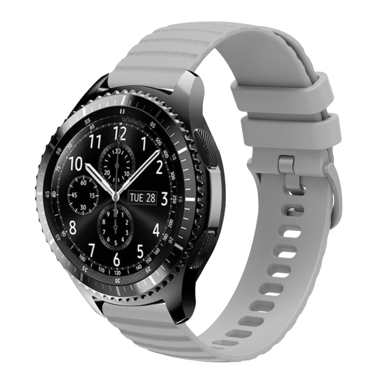 22mm Wavy Dot Pattern Solid Color Silicone Watch Band, For Samsung Galaxy Watch3 45mm, For Samsung Galaxy Watch 46mm, For Samsung Gear S3 Classic, For Samsung Gear S3 Frontier