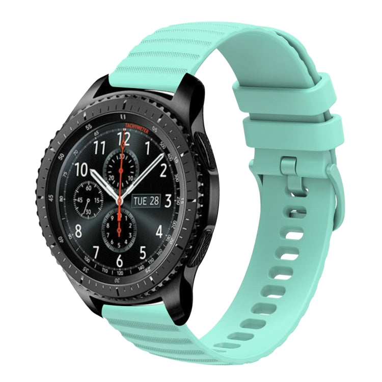 22mm Wavy Dot Pattern Solid Color Silicone Watch Band, For Samsung Galaxy Watch3 45mm, For Samsung Galaxy Watch 46mm, For Samsung Gear S3 Classic, For Samsung Gear S3 Frontier