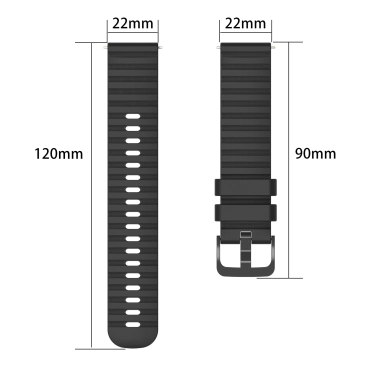 22mm Wavy Dot Pattern Solid Color Silicone Watch Band, For Huawei Watch 3 Pro New