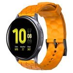 20mm Football Pattern Solid Color Silicone Watch Band, For Samsung Galaxy Watch Active 2 44mm, For Samsung Galaxy Watch 42mm