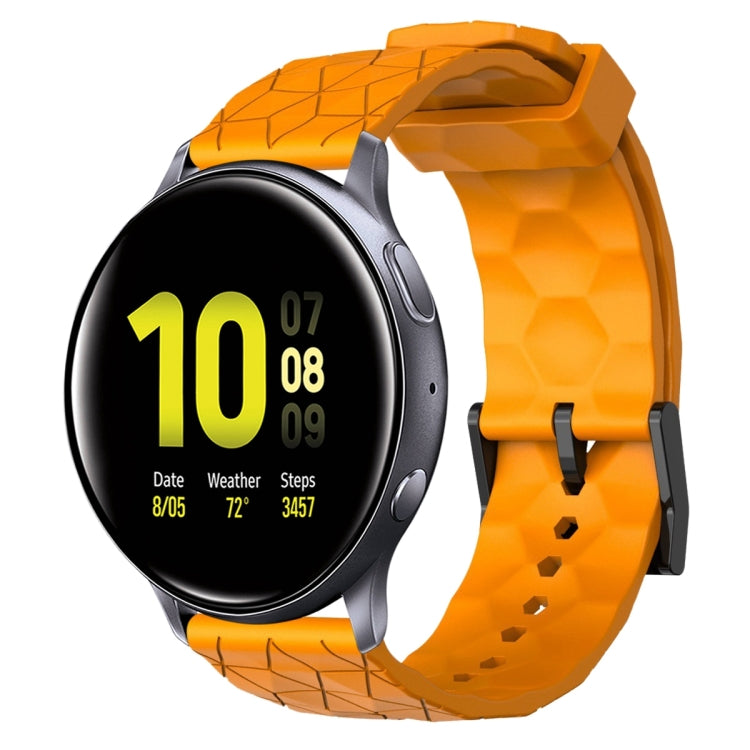 20mm Football Pattern Solid Color Silicone Watch Band, For Samsung Galaxy Watch Active 2 44mm, For Samsung Galaxy Watch 42mm