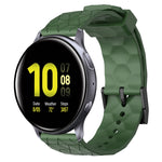 20mm Football Pattern Solid Color Silicone Watch Band, For Samsung Galaxy Watch Active 2 44mm, For Samsung Galaxy Watch 42mm