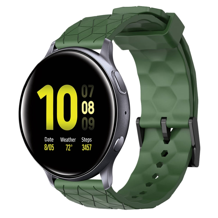 20mm Football Pattern Solid Color Silicone Watch Band, For Samsung Galaxy Watch Active 2 44mm, For Samsung Galaxy Watch 42mm