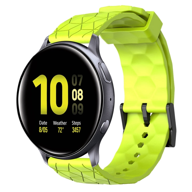 20mm Football Pattern Solid Color Silicone Watch Band, For Samsung Galaxy Watch Active 2 44mm, For Samsung Galaxy Watch 42mm