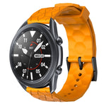 22mm Football Pattern Solid Color Silicone Watch Band, For Samsung Galaxy Watch3 45mm, For Samsung Galaxy Watch 46mm, For Samsung Gear S3 Classic, For Samsung Gear S3 Frontier