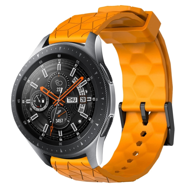 22mm Football Pattern Solid Color Silicone Watch Band, For Samsung Galaxy Watch3 45mm, For Samsung Galaxy Watch 46mm, For Samsung Gear S3 Classic, For Samsung Gear S3 Frontier