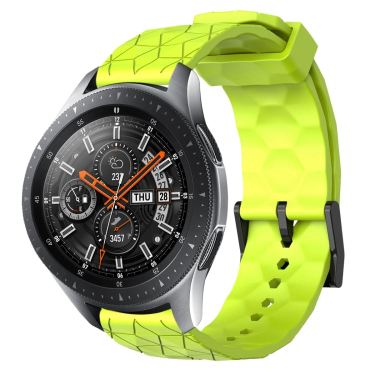 22mm Football Pattern Solid Color Silicone Watch Band, For Samsung Galaxy Watch3 45mm, For Samsung Galaxy Watch 46mm, For Samsung Gear S3 Classic, For Samsung Gear S3 Frontier