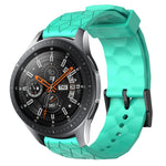 22mm Football Pattern Solid Color Silicone Watch Band, For Samsung Galaxy Watch3 45mm, For Samsung Galaxy Watch 46mm, For Samsung Gear S3 Classic, For Samsung Gear S3 Frontier