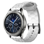 22mm Football Pattern Solid Color Silicone Watch Band, For Samsung Galaxy Watch3 45mm, For Samsung Galaxy Watch 46mm, For Samsung Gear S3 Classic, For Samsung Gear S3 Frontier