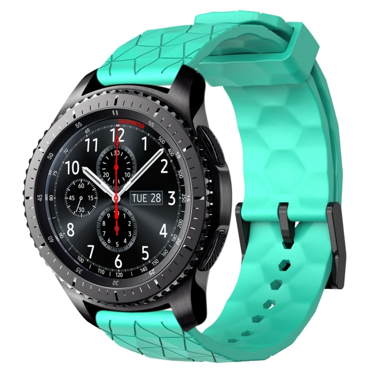 22mm Football Pattern Solid Color Silicone Watch Band, For Samsung Galaxy Watch3 45mm, For Samsung Galaxy Watch 46mm, For Samsung Gear S3 Classic, For Samsung Gear S3 Frontier