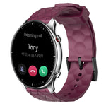 22mm Football Pattern Solid Color Silicone Watch Band, For Amazfit GTR 2, For Amazfit 3