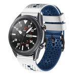 22mm Perforated Two-Color Silicone Watch Band, For Samsung Galaxy Watch3 45mm, For Samsung Galaxy Watch 46mm, For Samsung Gear S3 Classic, For Samsung Gear S3 Frontier