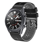 22mm Perforated Two-Color Silicone Watch Band, For Samsung Galaxy Watch3 45mm, For Samsung Galaxy Watch 46mm, For Samsung Gear S3 Classic, For Samsung Gear S3 Frontier