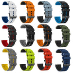 22mm Perforated Two-Color Silicone Watch Band, For Samsung Galaxy Watch3 45mm, For Samsung Galaxy Watch 46mm, For Samsung Gear S3 Classic, For Samsung Gear S3 Frontier