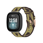 Nylon Weave Canvas Watch Band, For Fitbit Versa 3, For Fitbit Sense