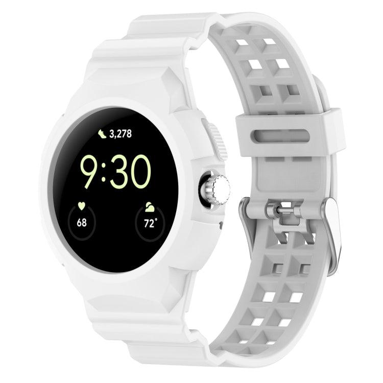 Integrated Fully Enclosed Silicone Watch Band, For Google Pixel Watch