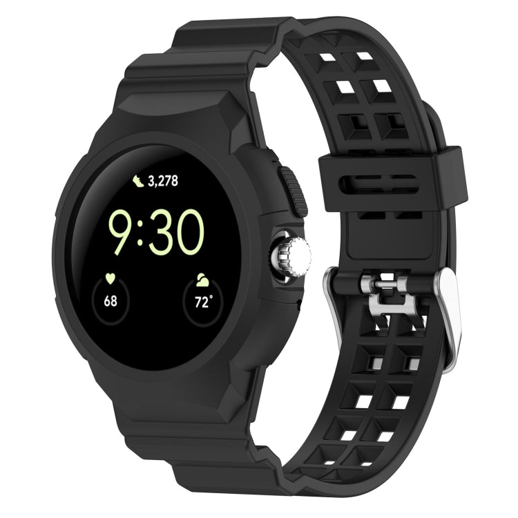 Integrated Fully Enclosed Silicone Watch Band, For Google Pixel Watch