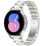 Interbead Resin Metal Watch Band, For Galaxy Watch 5 40 / 44mm, For Galaxy Watch 5 Pro 45mm, For Galaxy Watch 4 40 / 44mm