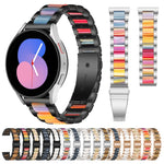 Interbead Resin Metal Watch Band, For Galaxy Watch 5 40 / 44mm, For Galaxy Watch 5 Pro 45mm, For Galaxy Watch 4 40 / 44mm