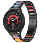 Interbead Resin Metal Watch Band, For Galaxy Watch 5 40 / 44mm, For Galaxy Watch 5 Pro 45mm, For Galaxy Watch 4 40 / 44mm