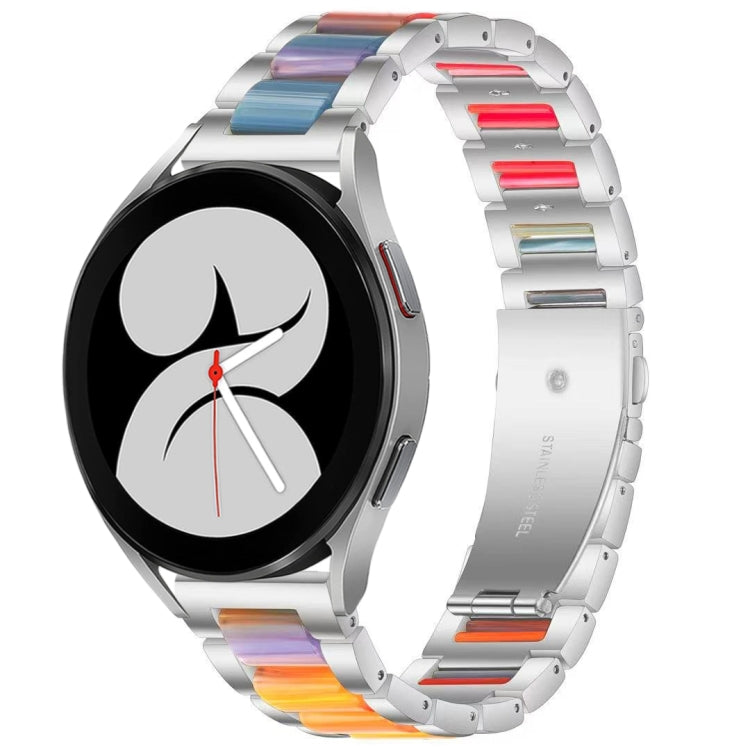 Interbead Resin Metal Watch Band, For Galaxy Watch 5 40 / 44mm, For Galaxy Watch 5 Pro 45mm, For Galaxy Watch 4 40 / 44mm